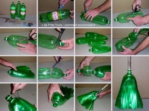 Cómo reciclar una botella de plástico de escoba