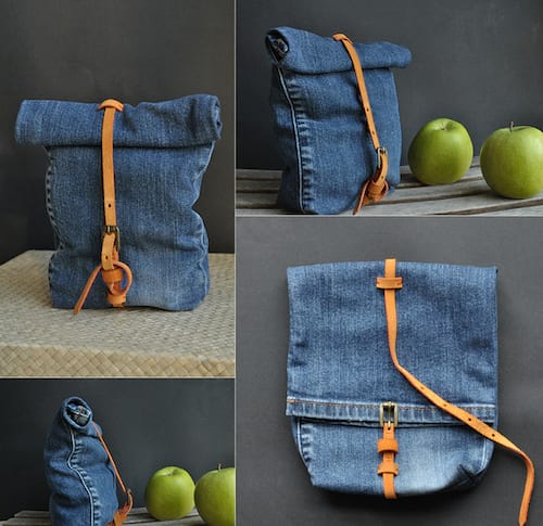 bolso de bricolaje con jeans