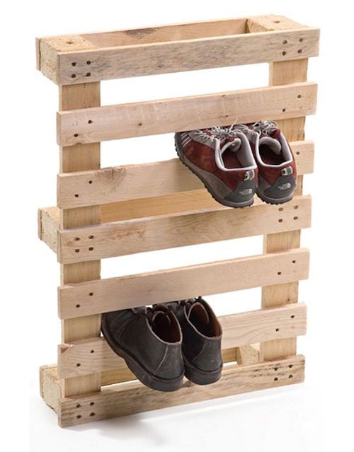 estante del zapato del almacenamiento de madera de la plataforma