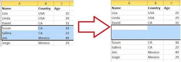 Cómo agregar varias filas o columnas al mismo tiempo Excel