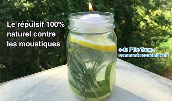 una vela repelente de mosquitos casera con lechuga romana y limón