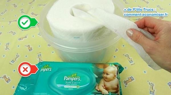 Receta de toallitas limpiadoras caseras para bebés