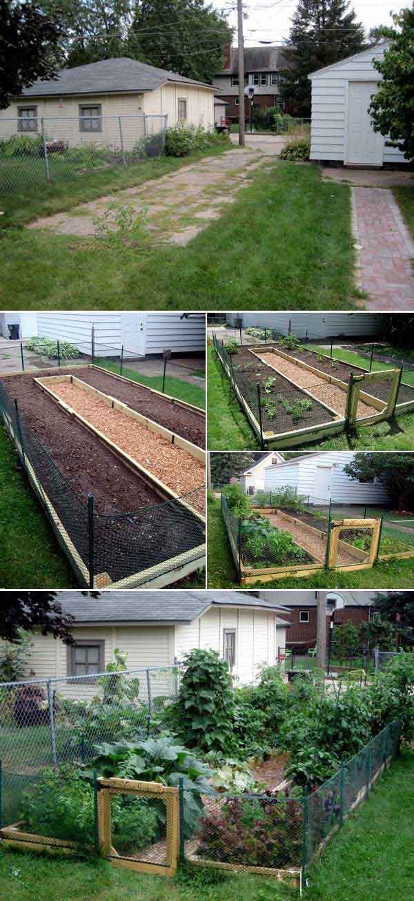 cómo hacer un huerto en forma de U en un patio