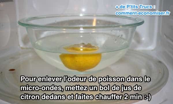 Elimina los olores a pescado en el microondas con limón.