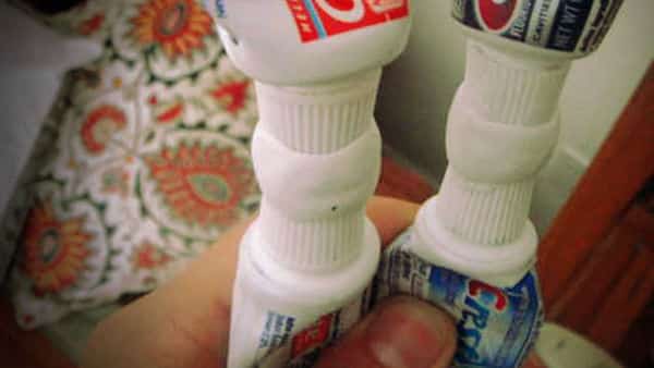 Use pasta sugru para llenar sus tubos con pasta de dientes y otros productos de higiene.