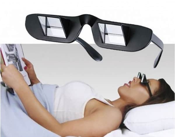 Gafas para leer fácilmente en la cama