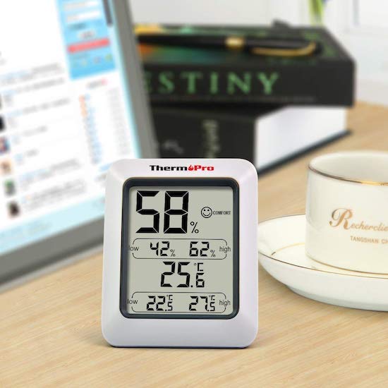 Murang Electronic White Thermometer-Hygrometer