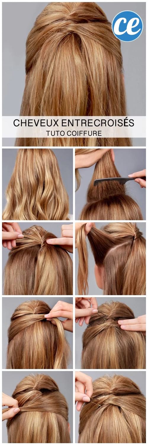 Tutorial per lligar els cabells llargs entrecreuant-los per fer una cascada de cabells