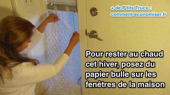 Use plástico de burbujas para ahorrar calefacción