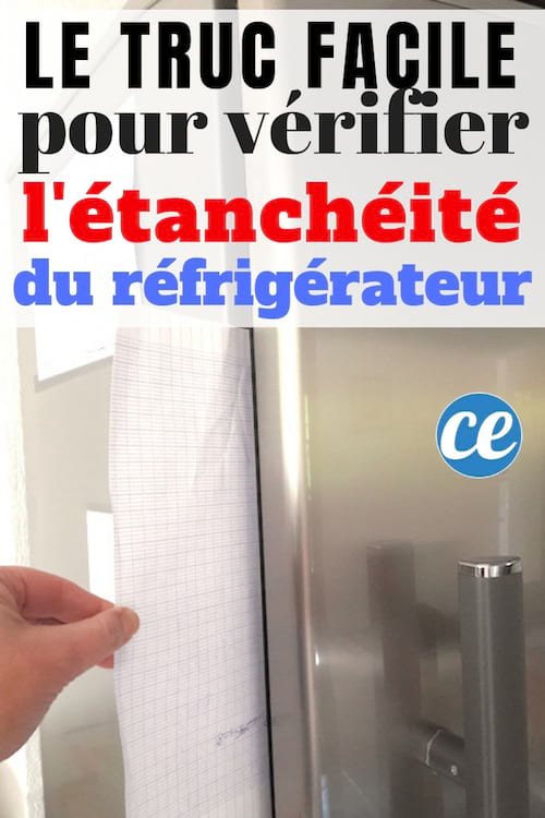 et ark for å kontrollere tettheten til kjøleskapets pakninger