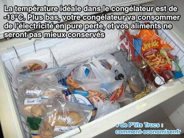 -18 ° C is the ideal temperature in the freezer