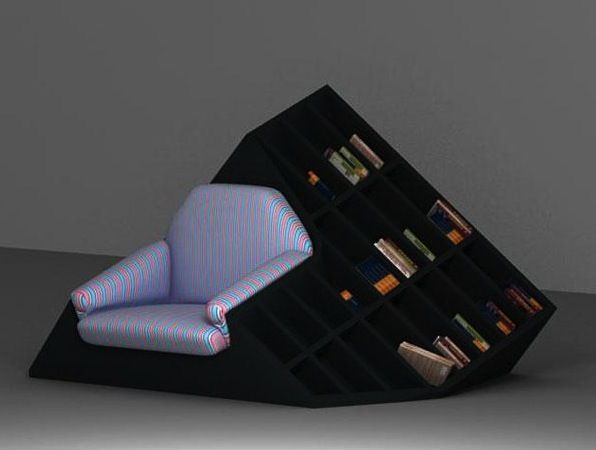 Librería con sillón