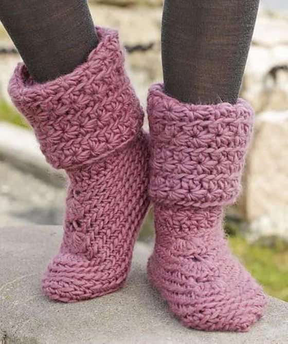 zapatillas de crochet hechas a mano