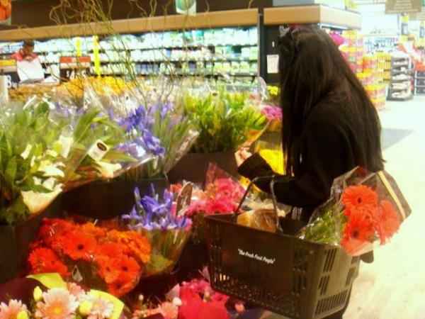 Buying flowers at the supermarket is cheaper