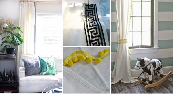 cortinas decoradas con pompones y bordados