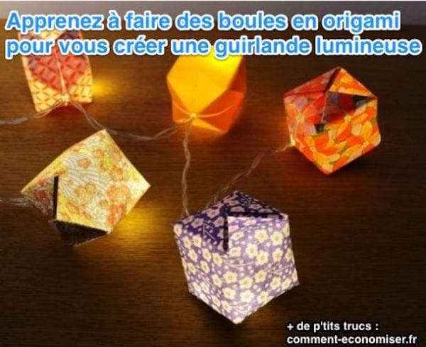 Guirnaldas con origami.