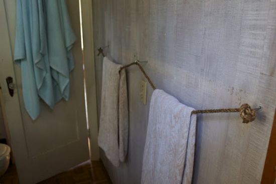 almacenamiento inteligente para toallas de baño: vintage y que no ocupa espacio