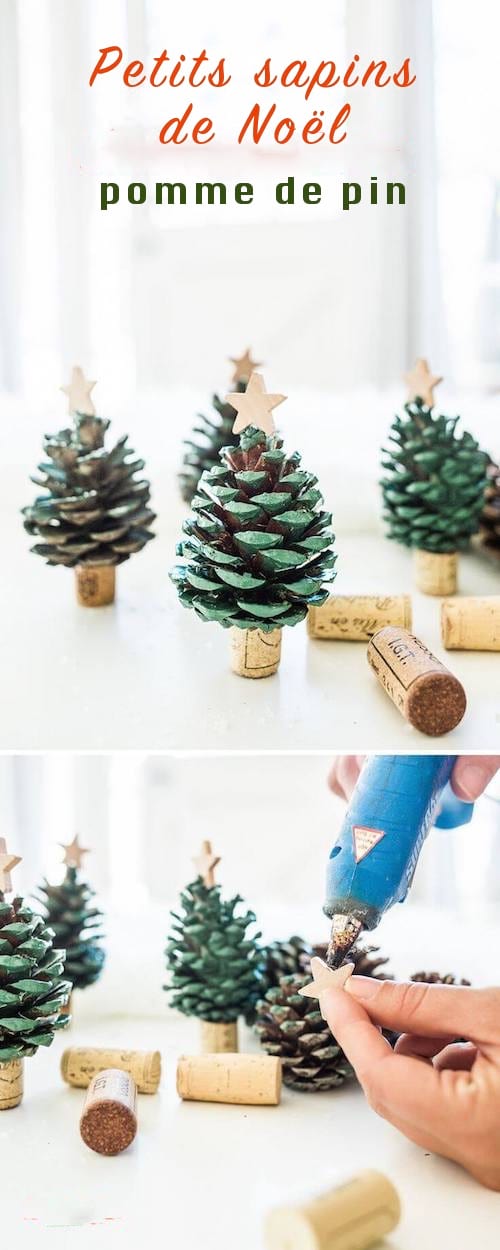 decoración de navidad de cono de pino