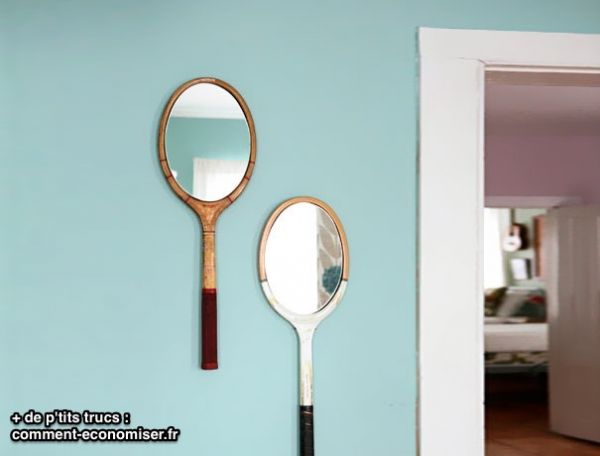 Raqueta de tennis amb mirall reciclat