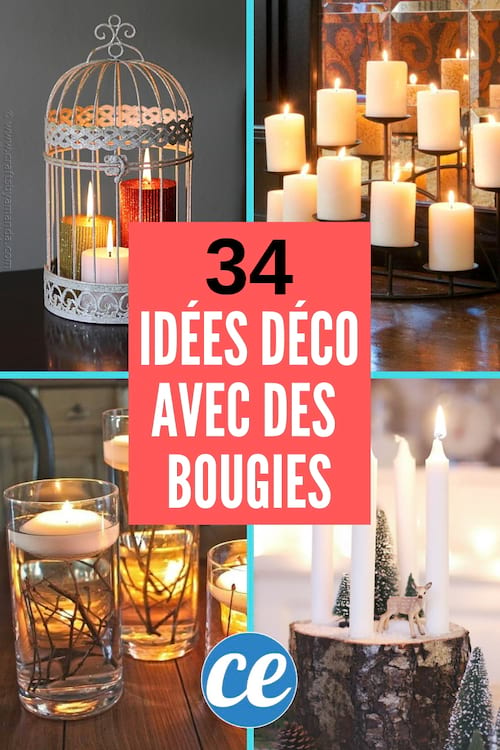 34 ideas de decoración para Navidad con velas