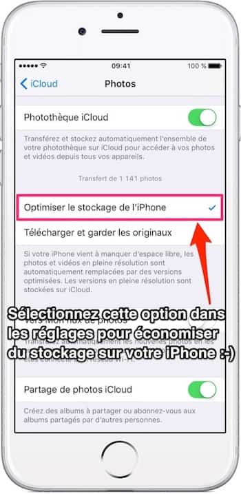Consejo para ahorrar espacio de almacenamiento de fotos en el iPhone