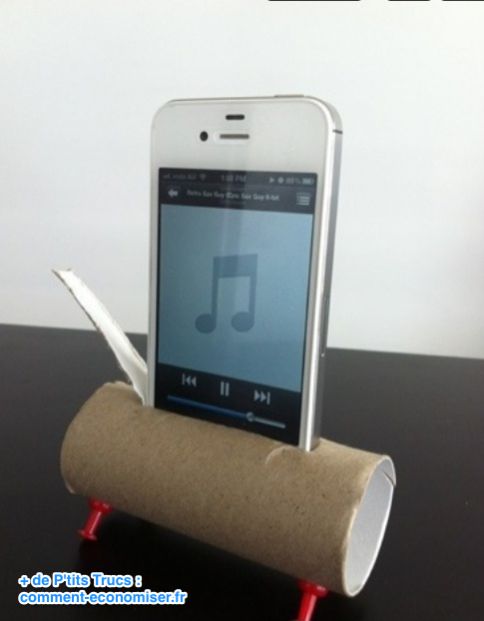 Altavoz de papel higiénico para iPhone
