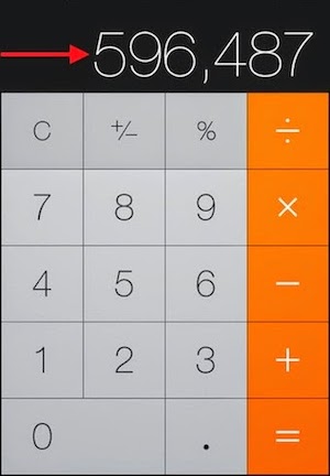 Cómo borrar el último dígito en la calculadora de iPhone