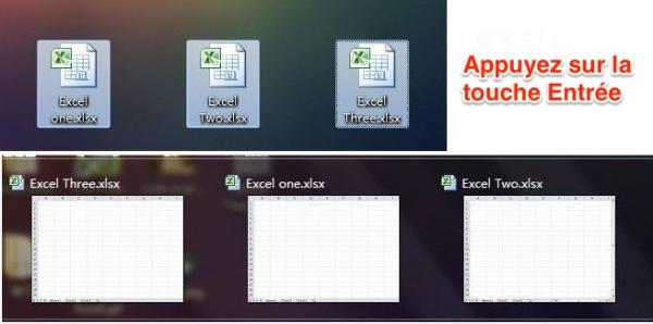 Velg alle filer og trykk Enter for å åpne flere Excel-filer samtidig