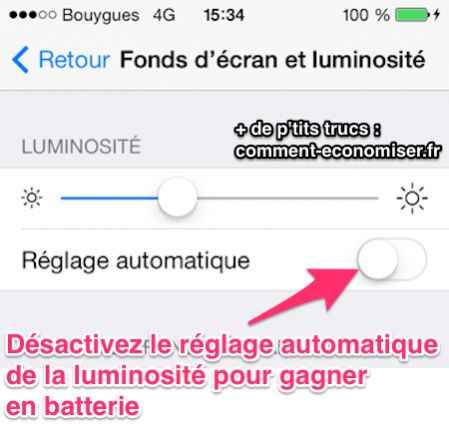 Desactiva l'ajust automàtic de la brillantor de l'iPhone