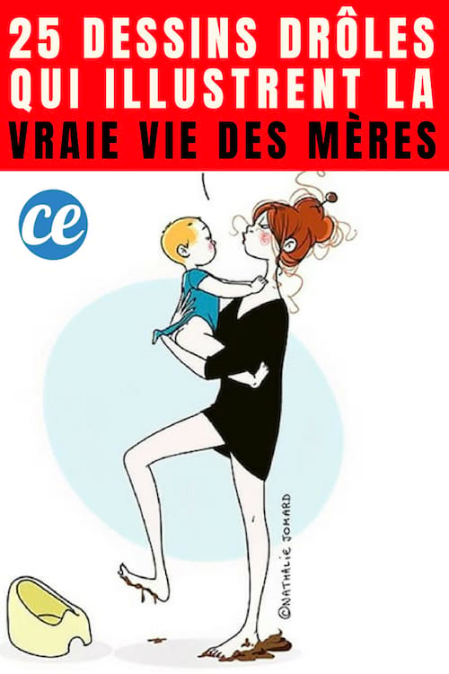 25 dibujos humorísticos de Nathalie Jomard que ilustran la vida de las madres