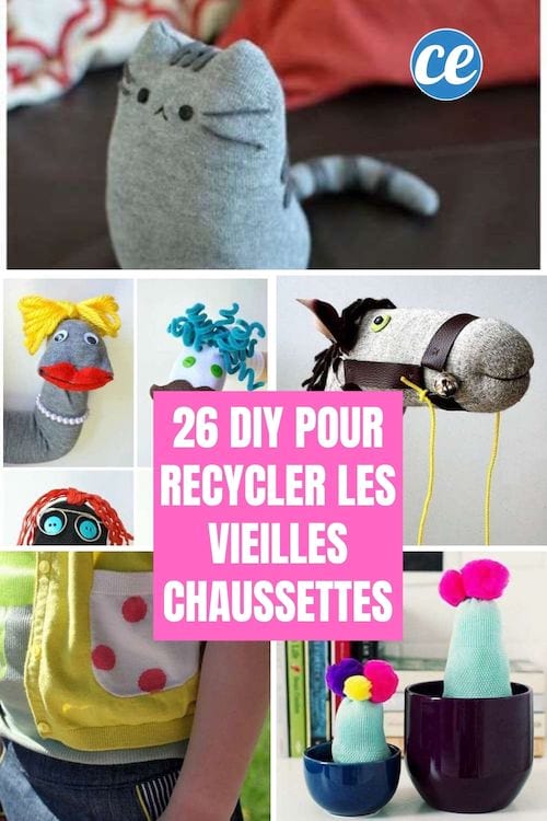 26 ideas para reciclar calcetines viejos con agujeros o huérfanos