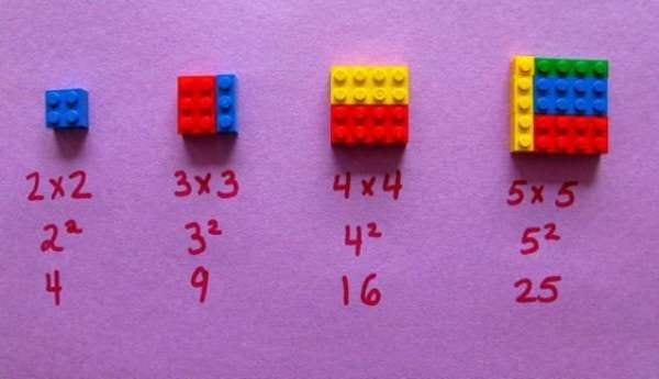 لیگو کے ساتھ مربع نمبروں کو سمجھنے کے لیے گیم