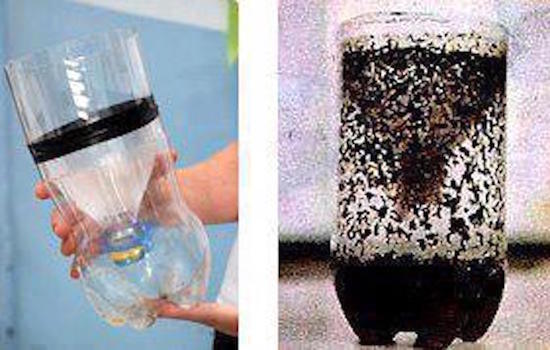 מלכודת יתושים תוצרת בית עם בקבוק פלסטיק