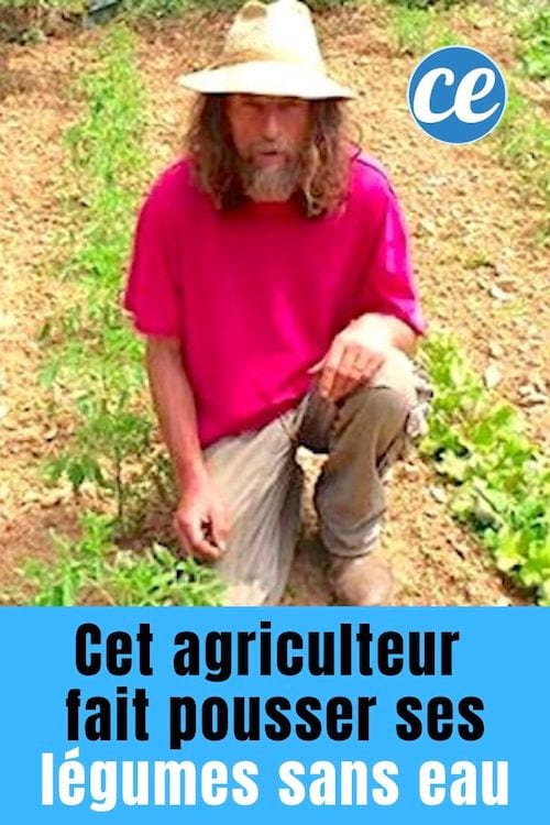 פסקל פוט חקלאי צרפתי שמטפח את הירקות שלו מבלי להשקות אותם.