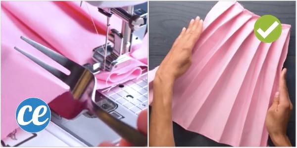 Consejo de costura: aquí se explica cómo hacer pliegues con ... ¡un tenedor!
