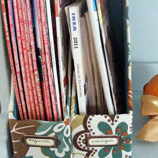 caja de almacenamiento de revistas de bricolaje