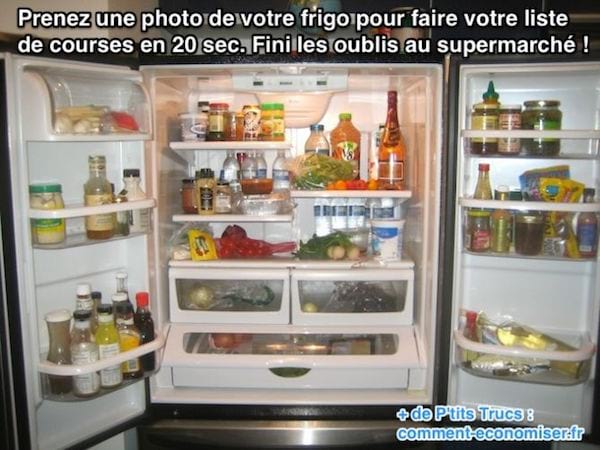 Tome una foto de su refrigerador para hacer su lista de compras rápidamente
