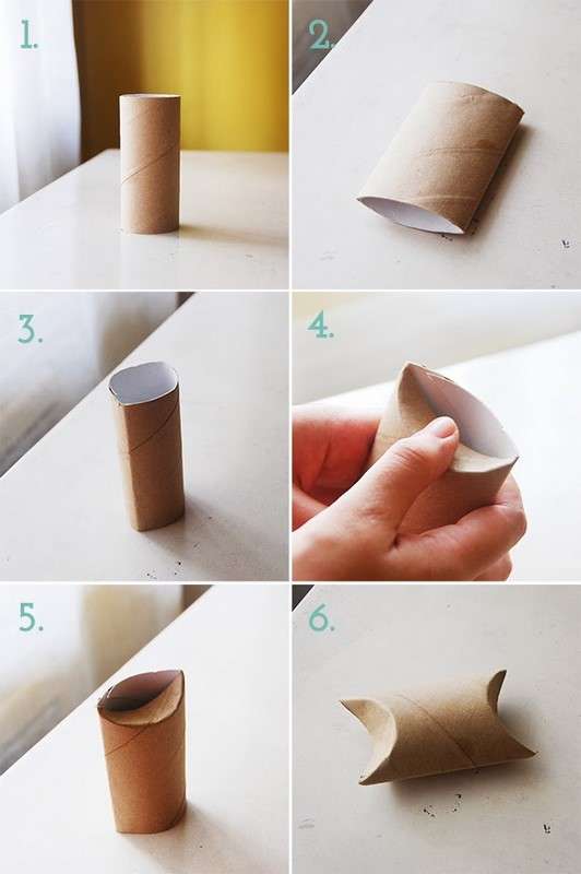 cómo hacer una caja de regalo fácilmente enrollar papel higiénico