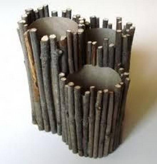 Porta lápices de madera fácil de hacer rollo de papel higiénico