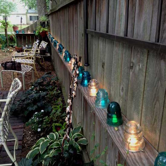 potter omdannet til udendørs lys