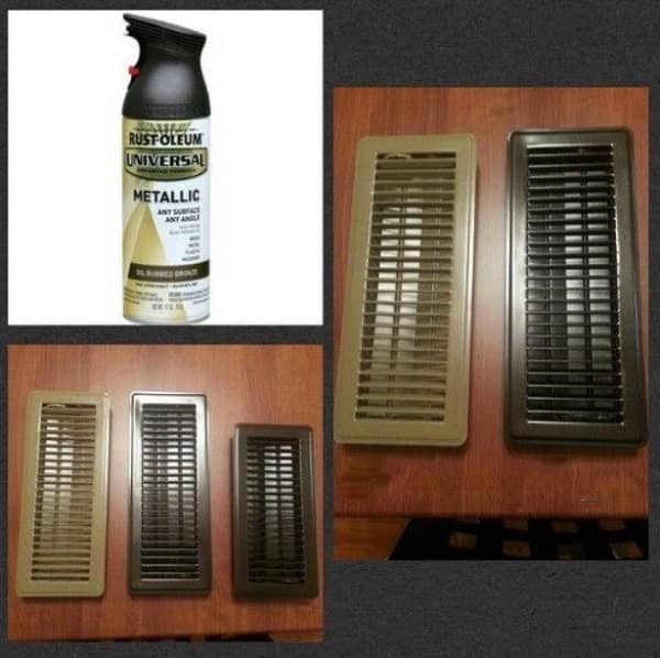 metallic spray paint can be used to renovate the ventilation grilles