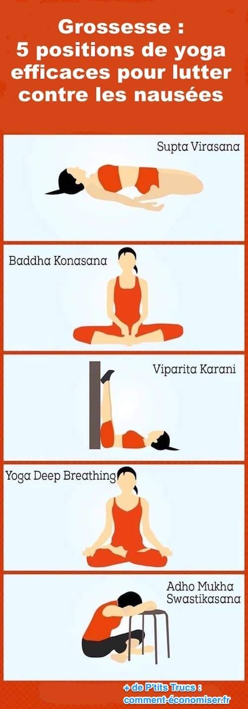 posiciones de yoga para aliviar las náuseas durante el embarazo
