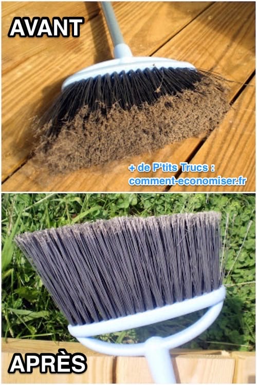 cómo limpiar correctamente una escoba de fibra natural o una escoba de cepillo