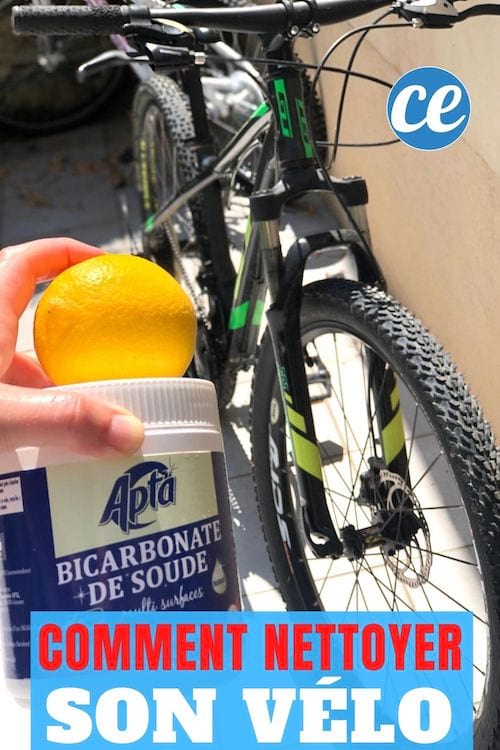 Bicarbonato de sodio y limón para limpiar una bicicleta.