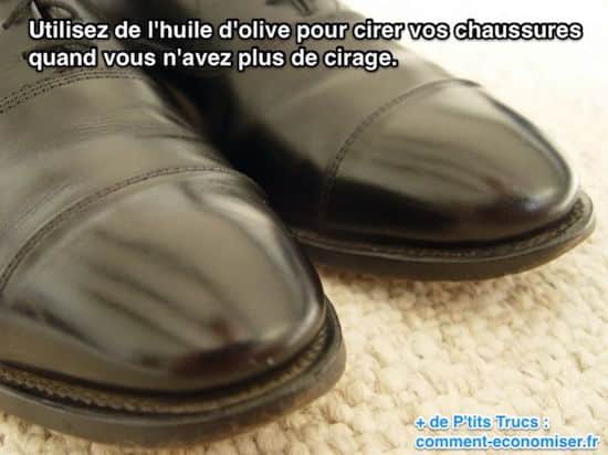 Usa aceite de oliva para lustrar zapatos de cuero.