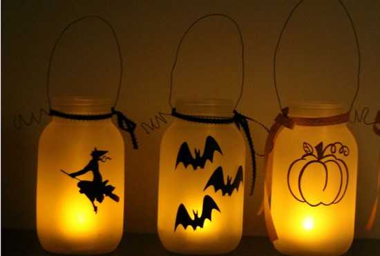 Linternas de papel esmerilado de bricolaje para halloween