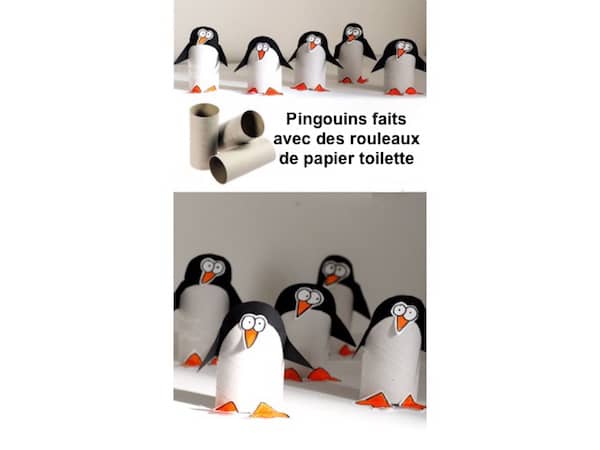 pingüinos caseros con rollos PQ