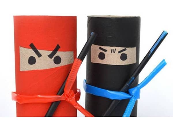 rollo de papel higiénico cartón ninja