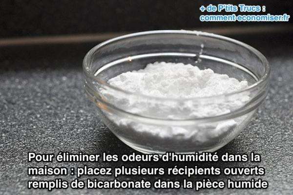 Use bicarbonato de sodio para deshacerse de los olores húmedos en la habitación o la casa