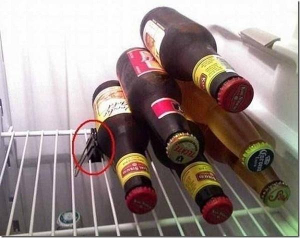 Armazene garrafas de cerveja na geladeira com facilidade